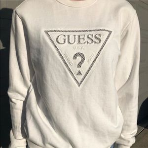 White vintage Guess sweatshirt